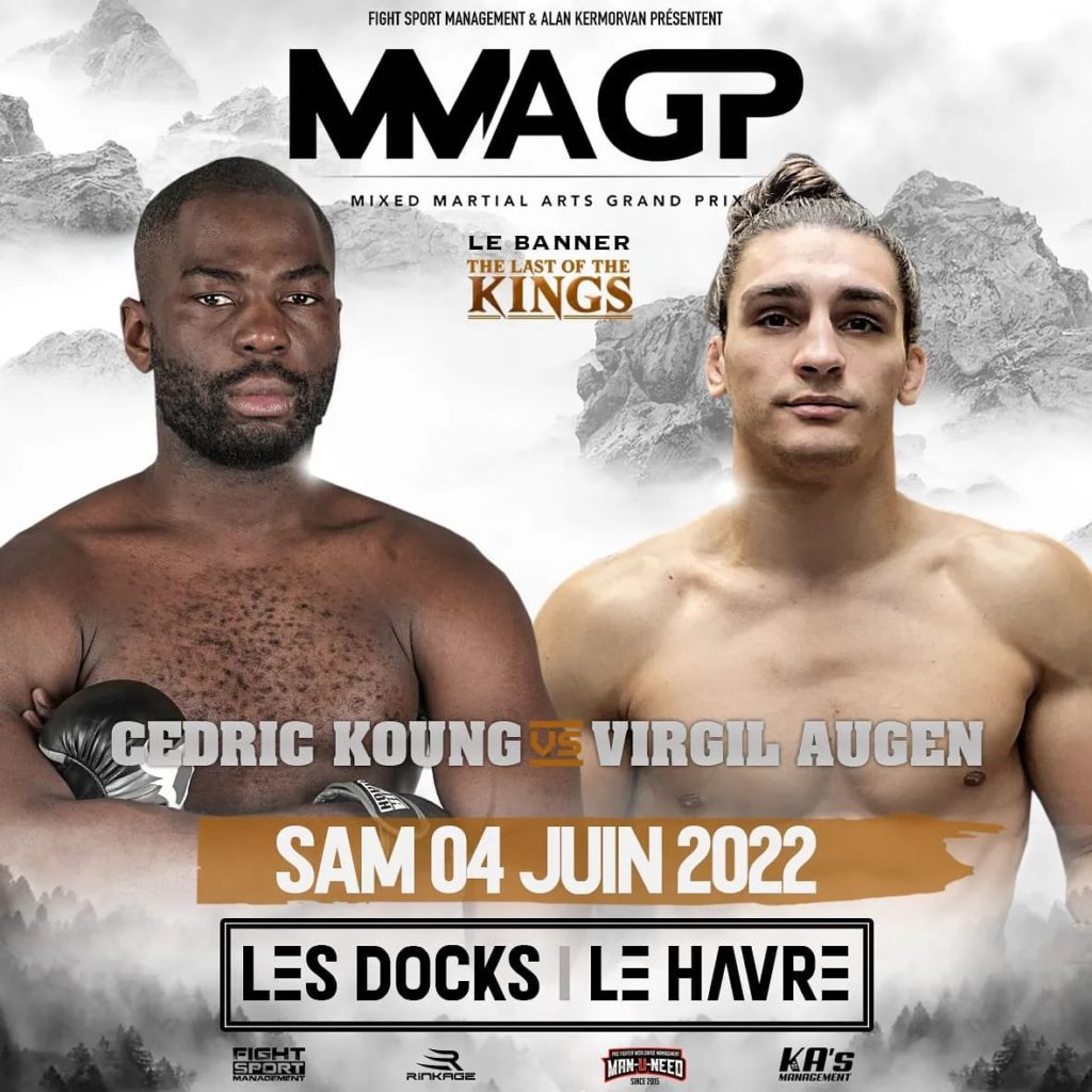 Virgil AUGEN affrontera Cédric Koung au MMA-GP lors de son second combat professionnel le 4 juin 2022.